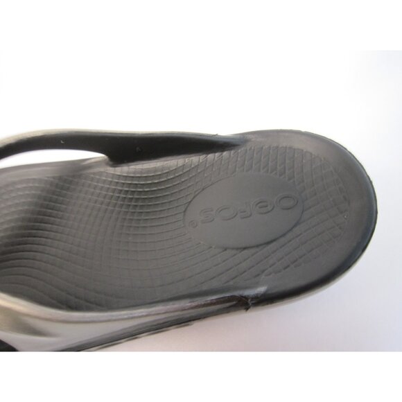 Oofos Oolala Luxe Black Latte Thong Sandals Size US 5 EU 36 - Picture 9 of 11
